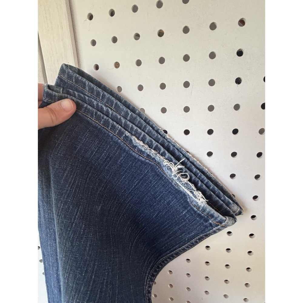Eddie Bauer Women's 8R Bootcut Flare Dark Wash Denim Jeans Cotton Spandex - Picture 6 of 6